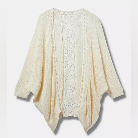 Torrid Plus Size Medallion Knit Ruana - Picture 1 of 9